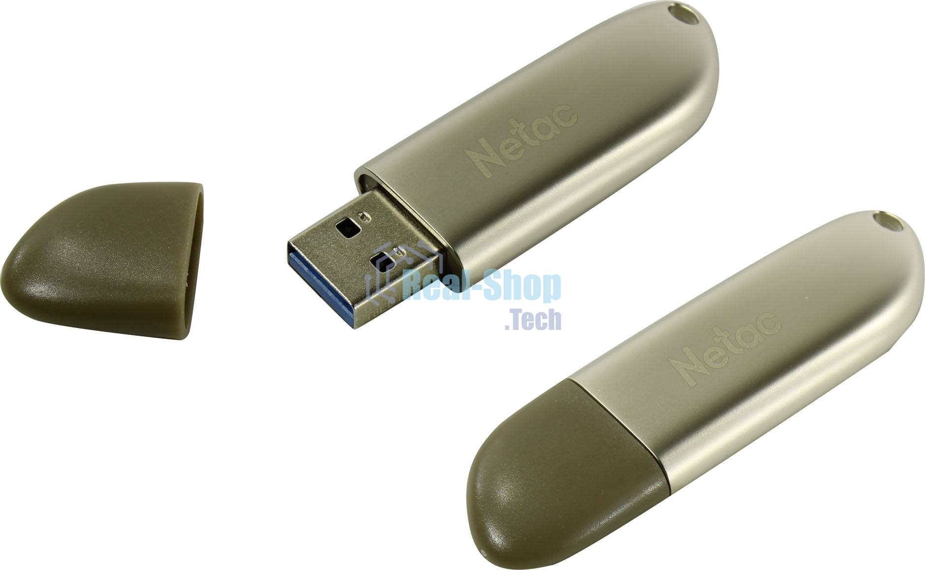 Флешка USB Netac U352 (NT03U352N-064G-20PN), 64Gb, USB 2.0, R/W 50/15, серебристый