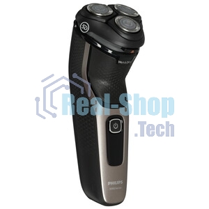Электробритва роторная Philips S3242/12 питан.:аккум. черный/серебристый