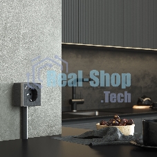 Розетка с заземлением, шторками и USB тип A+C Gallant (графит рифленый)