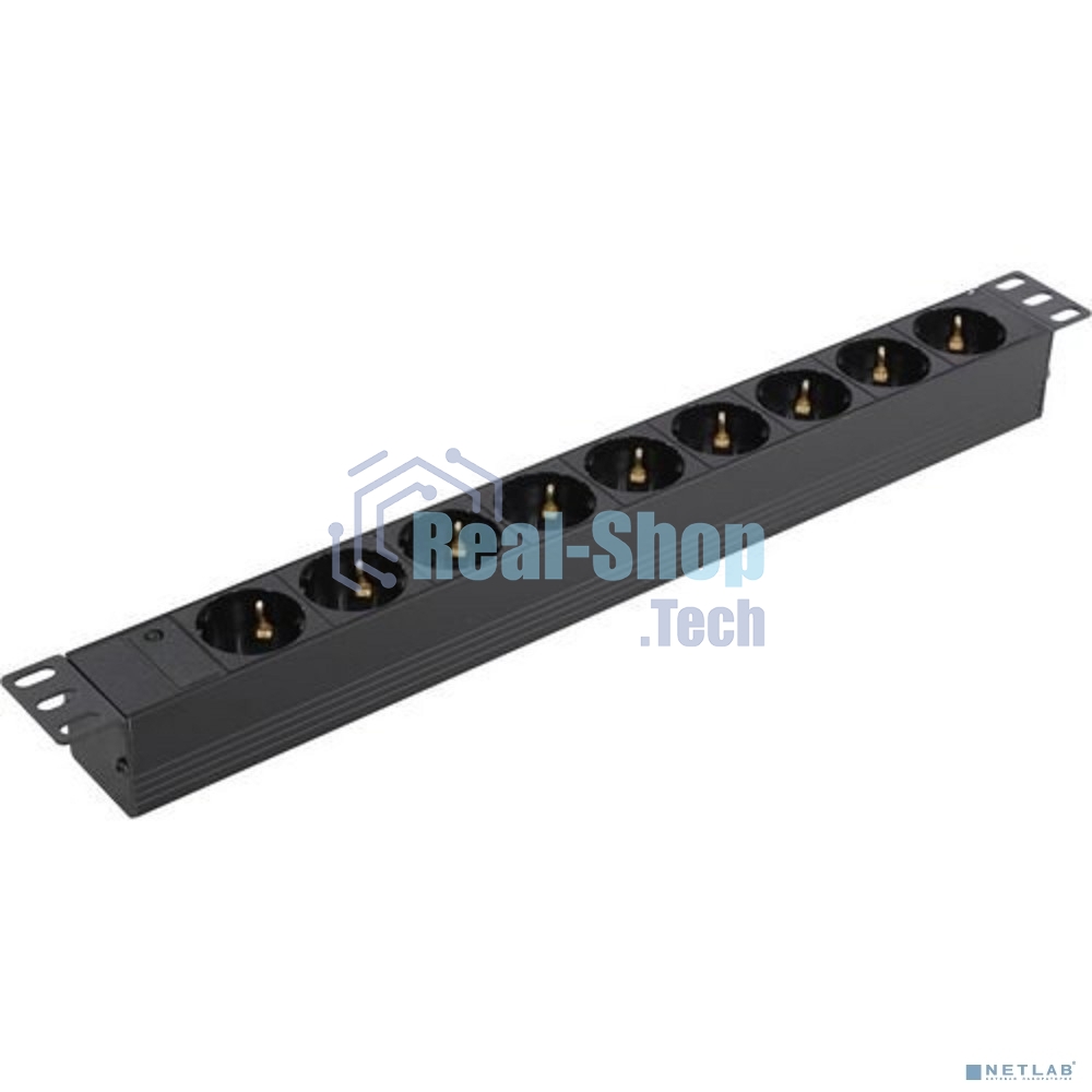 Блок розеток горизонтальный ExeGate ServerPro PDU-19H901 Al-9S-C14, 19