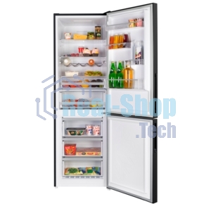 Холодильник Maunfeld MFF185NFB Inverter черный двухкамерный инвертор 240/100л морозилка снизу, No Frost