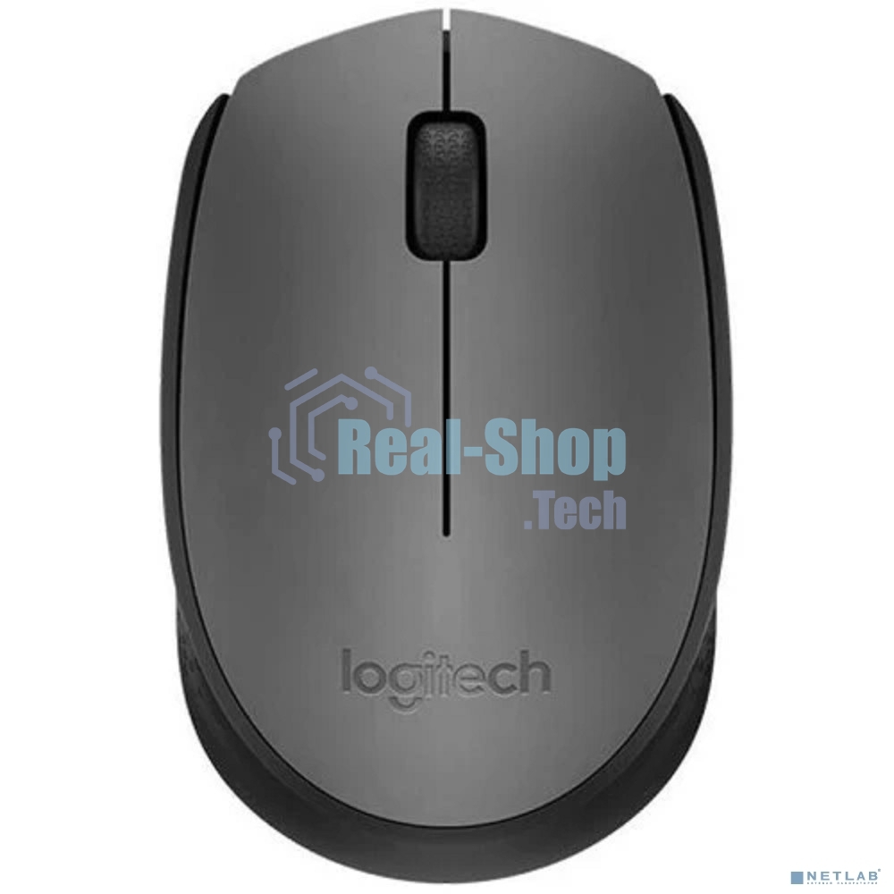 Мышь беспроводная Logitech M170 черный/темно-серый, 1000 dpi, радиоканал, USB, кнопки - 3