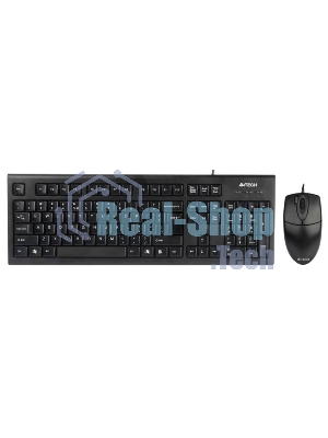 Комплект клавиатура+мышь A4Tech KR-8520D проводной, USB, 1200 DPI, чёрный