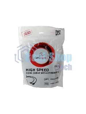 Кабель Cablexpert HDMI CC-HDMI4-20M, 19M/19M, v2.0, медь, позол.разъемы, экран, 20м, черный, пакет