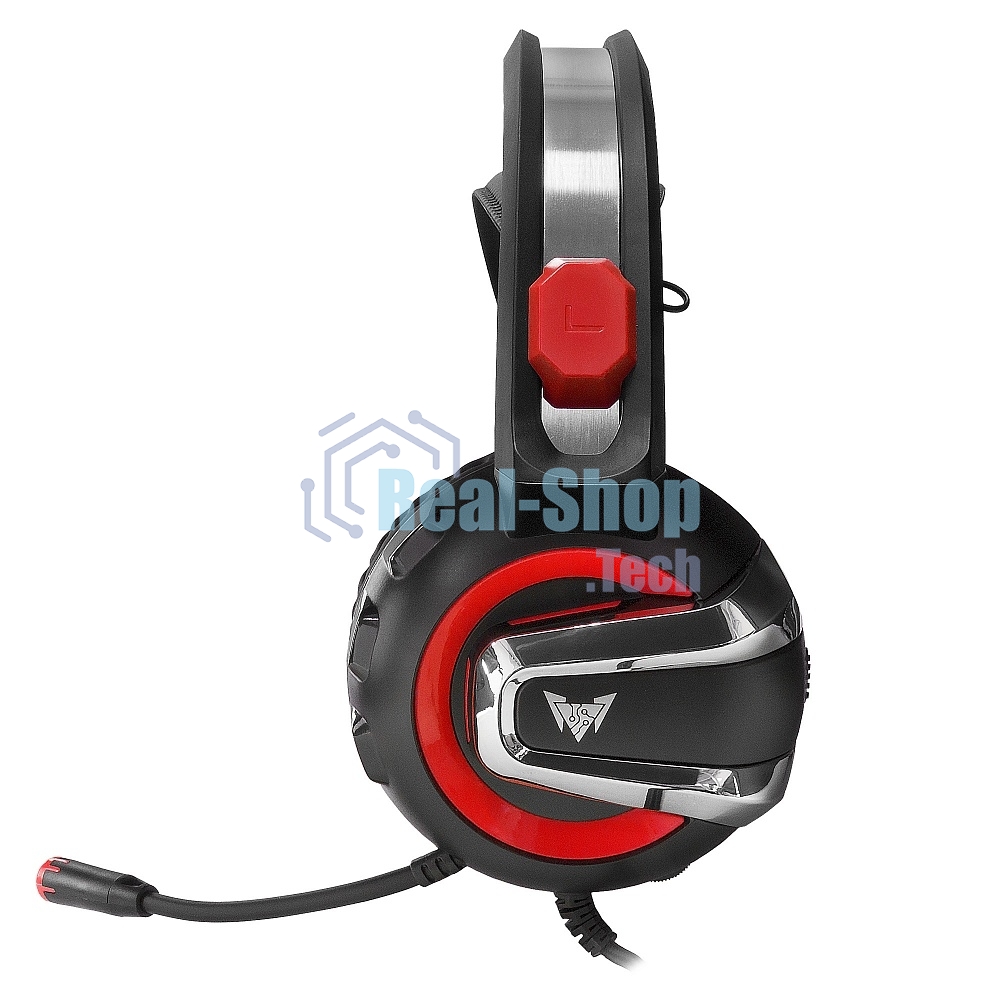 Гарнитура Crown CMGH-3000 чёрный/красный, проводная, подсветка