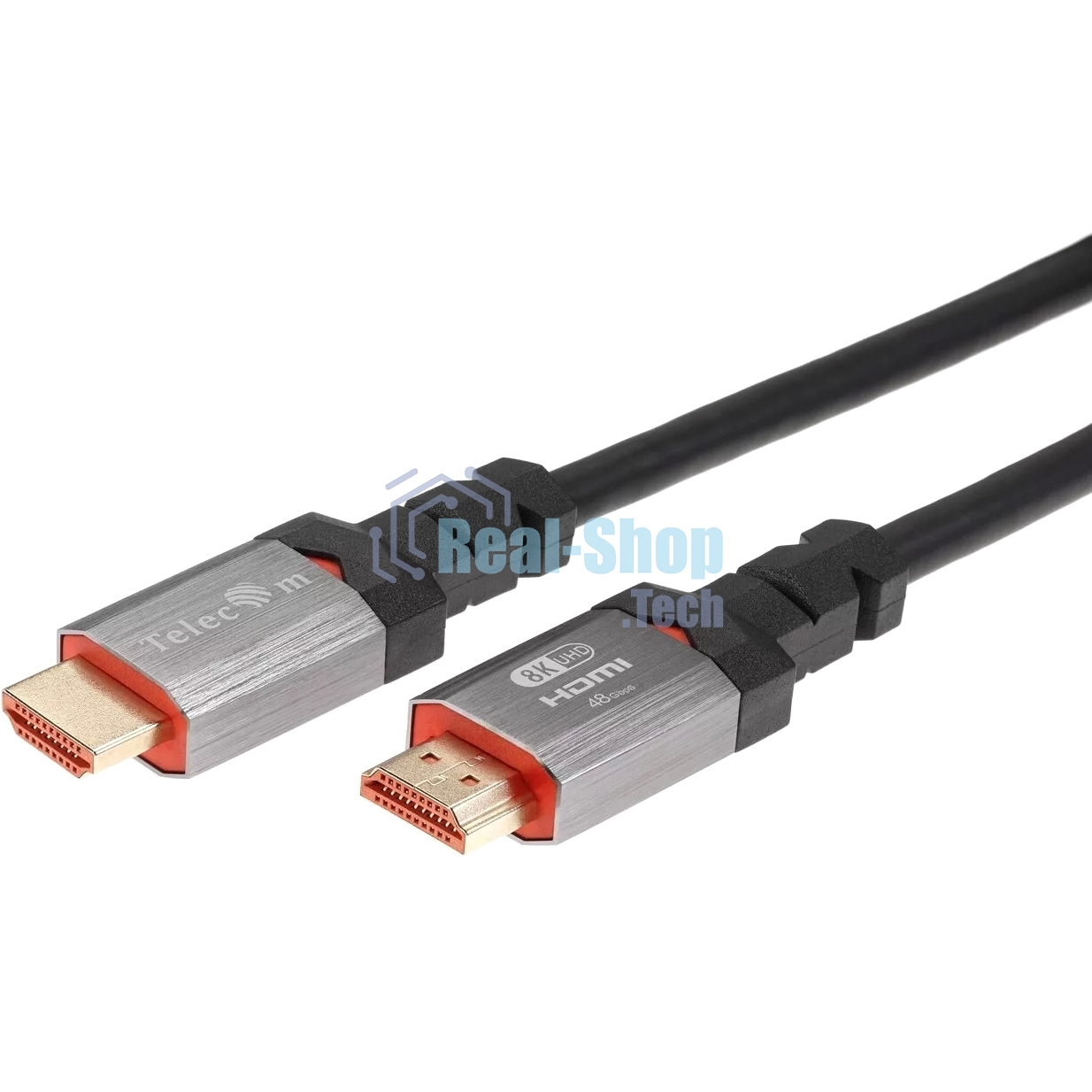 Кабель Telecom TCG365-1M HDMI 19M/M,ver. 2.1, 8K@60 Hz 1m метал разъемы, Telecom TCG365-1M