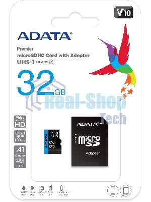 Флеш карта microSD 32Gb ADATA microSDHC Class 10 UHS-I A1 100/20 MB/s (SD адаптер)