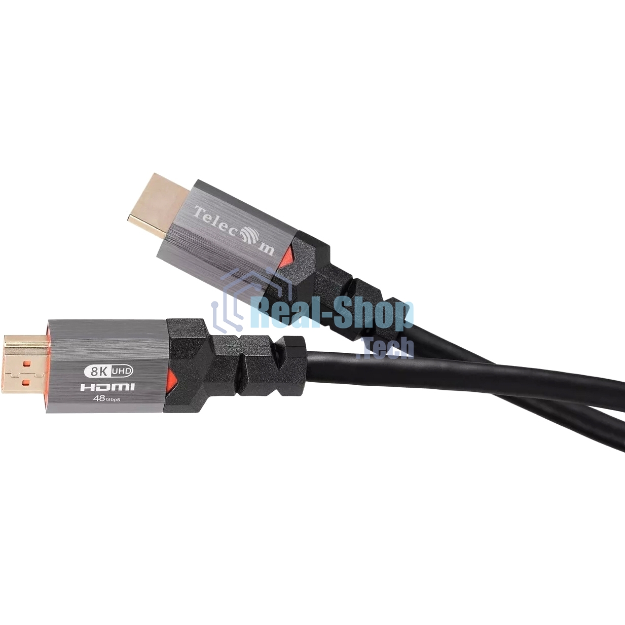 Кабель Telecom TCG365-1M HDMI 19M/M,ver. 2.1, 8K@60 Hz 1m метал разъемы, Telecom TCG365-1M