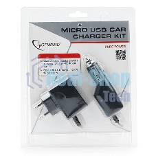 Набор зарядных устройств Gembird с Micro-USB разъемом MP3A-CAR-KIT1 110/220V-5V и 12VDC-5V черный