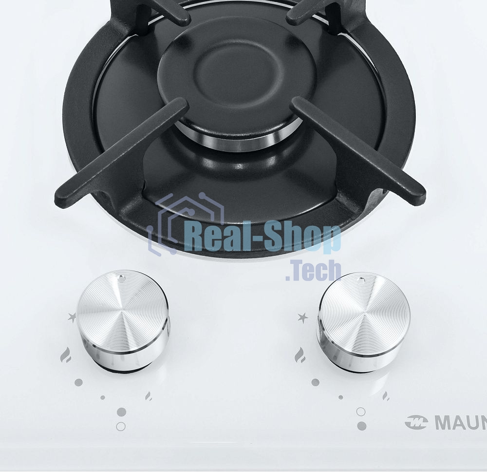 Газовая варочная панель Maunfeld EGHG.32.1CW/G, 2 конфорки, закаленное стекло, белый