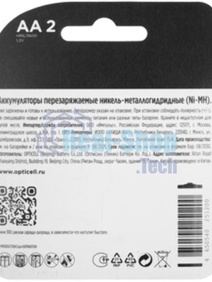 Аккумулятор Opticell Turbo 6080001 AA NiMH 2600mAh (2шт) блистер