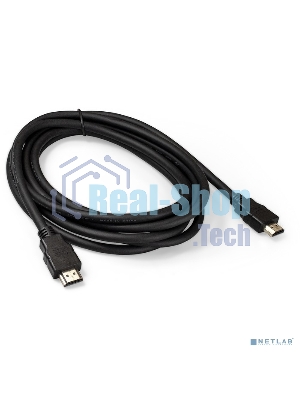 Кабель HDMI Exegate EX287731RUS EX-CC-HDMI2-3.0 (19M/19M, HDMIv2.0, 3м, 4K UHD, Ethernet, позолоченные контакты)