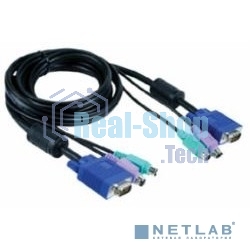Переключатель D-Link DKVM-CB5Кабель KVM для подключения клавиатуры, мыши и монитора, длина 4,5 м