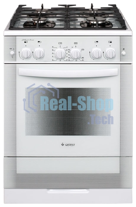 Плита газовая Gefest ПГ 6500-02 0042 белый, конфорок 4 шт, духовка 52 л, 60 см x 85 см x 60 см