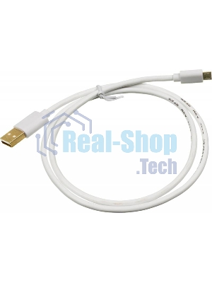Кабель USB2.0 2A Square USB A (m)/micro USB B (m) 0.75м позолоченные контакты