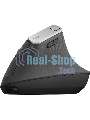 Мышь беспроводная/проводная Logitech MX Vertical графитовый, 4000 dpi, радиоканал, Bluetooth, USB, кнопки - 6