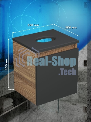 Тумба подвесная под раковину Bau Dream Blackwood 35, 1 ящик графит