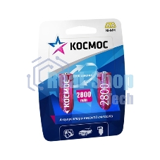Аккумулятор Космос KOCR6NIMH2800MAH2BLR6 NiMn 2800мА·ч BP-2(блист.2шт.) ЦЕНА ЗА 1 шт