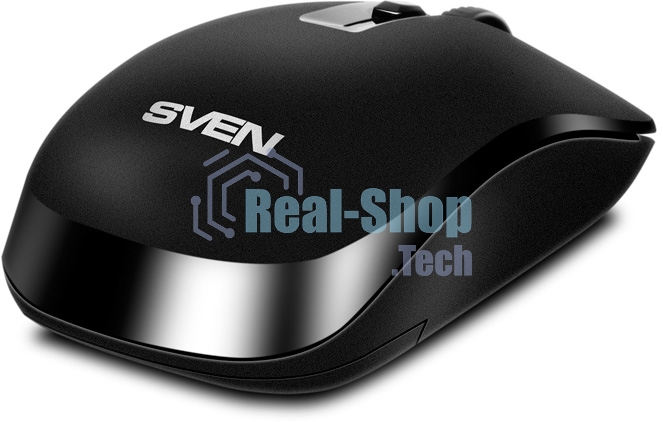 Мышь беспроводная SVEN RX-260W черный, 1600 dpi, радиоканал, USB, кнопки - 4