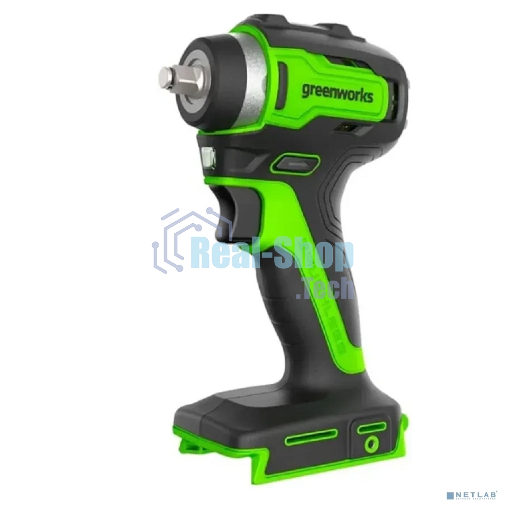 Гайковерт Greenworks G24IW200 аккум. патрон:квад.3/8