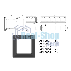 Рамка ALFA Line (Графит Мягкое касание) 4-ая AF110804