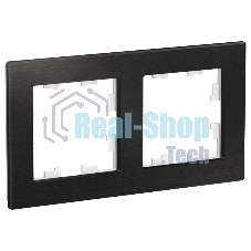 Рамка 2-м AtlasDesign Nature металл оникс SchE ATN312302 Рамка 2-м AtlasDesign Nature металл оникс SchE ATN312302
