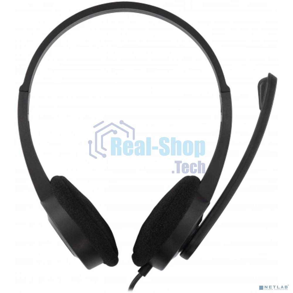 Гарнитура Oklick HS-M600 чёрный, проводная, 3.5 мм