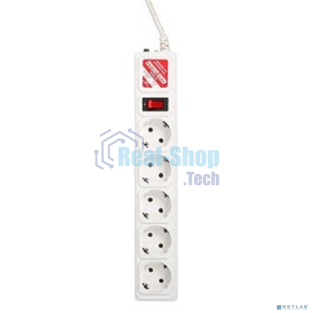 Сетевой фильтр Powercube SPG-B-15-WHITE 5 м, 5 розеток, белый, коробка