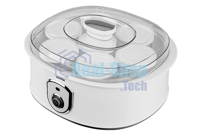 Йогуртница Centek CT-1442 15 Вт, 200 мл, емкостей - 7 шт, материал баночек - стекло, белый