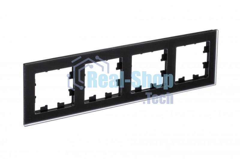 Рамка 4-м AtlasDesign Nature мат. стекло черный SchE ATN331004