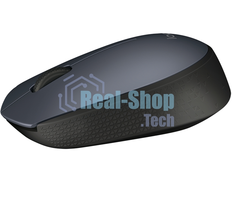 Мышь беспроводная Logitech M170 черный/темно-серый, 1000 dpi, радиоканал, USB, кнопки - 3