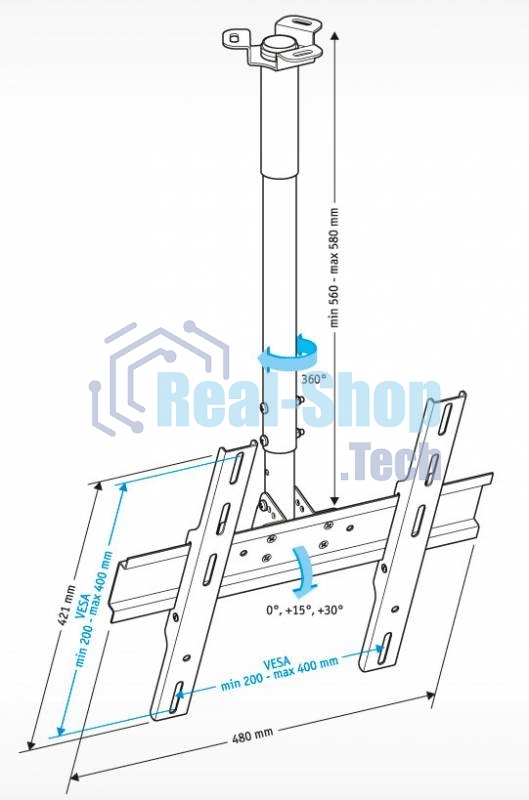 Кронштейн для телевизора Holder PR-101-W белый 32