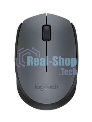 Мышь беспроводная Logitech M170 черный/темно-серый, 1000 dpi, радиоканал, USB, кнопки - 3