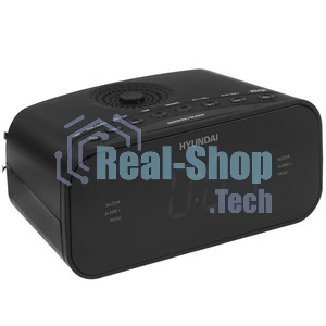 Радиобудильник Hyundai H-RCL221 черный LCD подсв:белый часы:цифровые FM