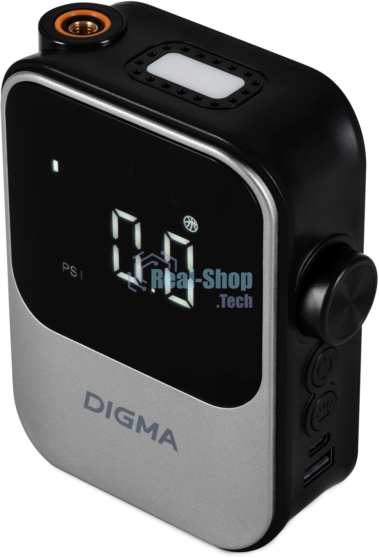 Автомобильный компрессор Digma QBK-120G серый, шланг 0.2м