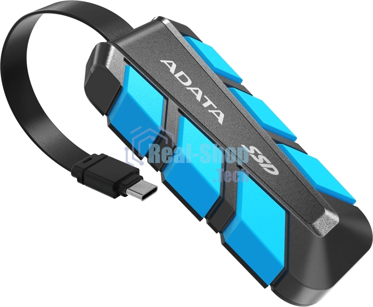 Внешний SSD ADATA SC740, 500 Gb, USB 3.2 Gen 2 Type-C, R/W 1050/1000, синий