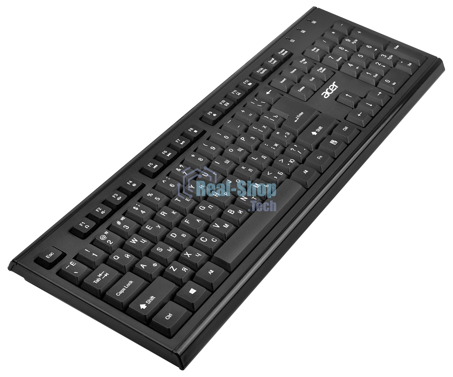 Комплект клавиатура+мышь Acer OKR120 беспроводной, USB, 1600 DPI, чёрный
