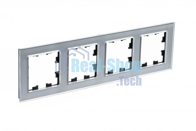 Рамка 4-м AtlasDesign Nature стекло алюм. SchE ATN320304