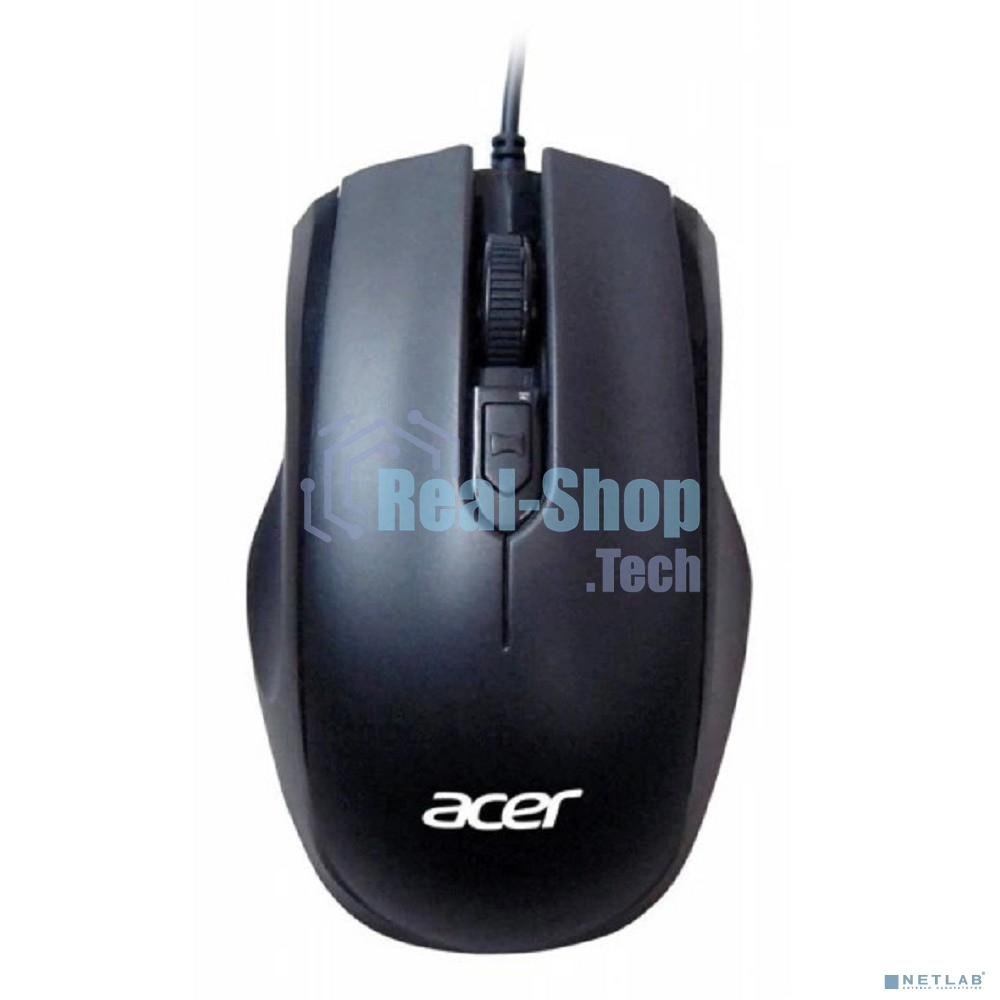 Мышь проводная Acer OMW020 черный, 1600 dpi, USB, кнопки - 4