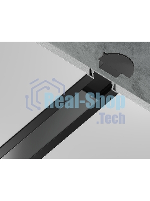 Алюминиевый профиль Ambrella light GP1001BK черный 2000*21.5*6.8