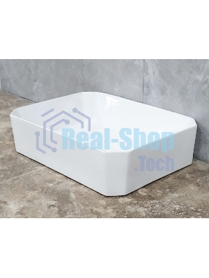 Раковина санфаянс накладная прямоугольная BAU Hotel 51х37, белая