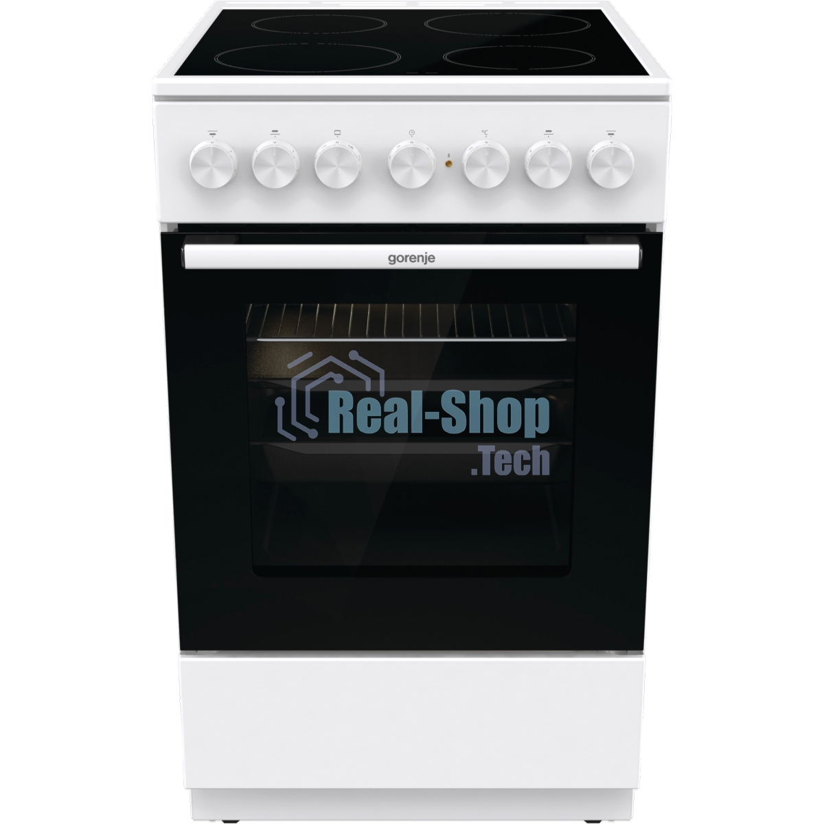 Плита электрическая Gorenje GEC5B41WG белый, конфорок 4 электрических, духовка 62 л, 50 см x 85 см x 59.4 см