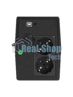 Источник бесперебойного питания ExeGate Power NB-1000.LED.AVR.2SH.USB (1000VA/650W, LED, AVR, 2*Schuko, USB, батарея 12V 9Ah, черный)