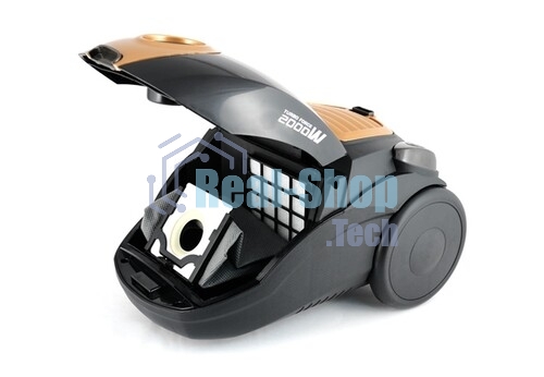 Пылесос Centek CT-2511 черный/желтый, 400/2000 Вт, уборка сухая, пылесборник мешок 2 л