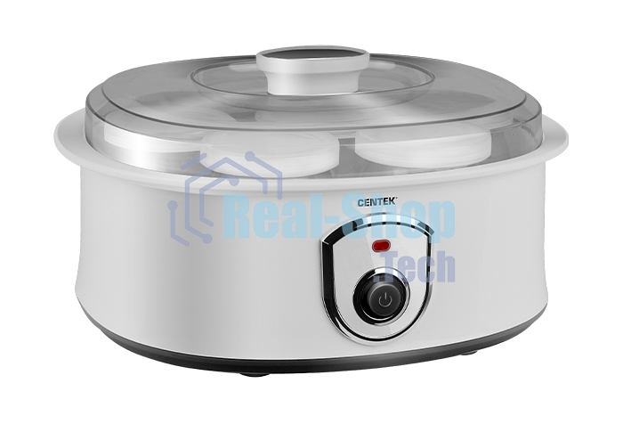Йогуртница Centek CT-1442 15 Вт, 200 мл, емкостей - 7 шт, материал баночек - стекло, белый