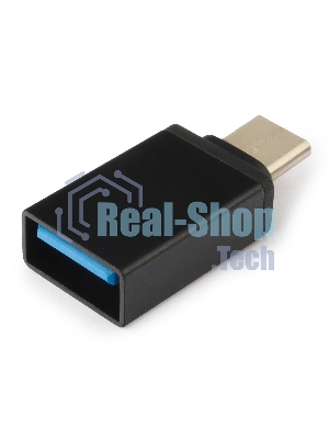 Переходник USB3.0 Гарнизон GCC-A-USB3-CMAF, Type-C(M)/AF, с поддержкой OTG, черный, пакет