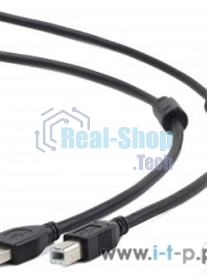 Кабель USB2.0 Pro Cablexpert CCF2-USB2-AMBM-6, AM/BM, 1.8м, экран, 2феррит.кольца, черный, пакет