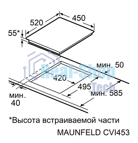 Индукционная варочная панель Maunfeld CVI453STBK