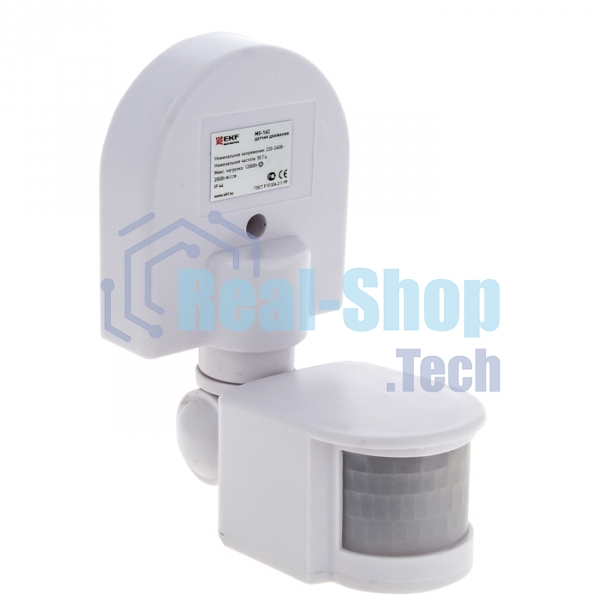 ИК датчик движения EKF dd-ms-16C наст. 1200Вт 180гр. до 12м IP44 MS-16C EKF PROxima