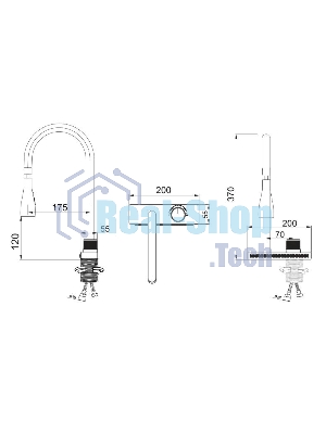 SUS130PVD-017F-2 Смеситель для кухни, ø35